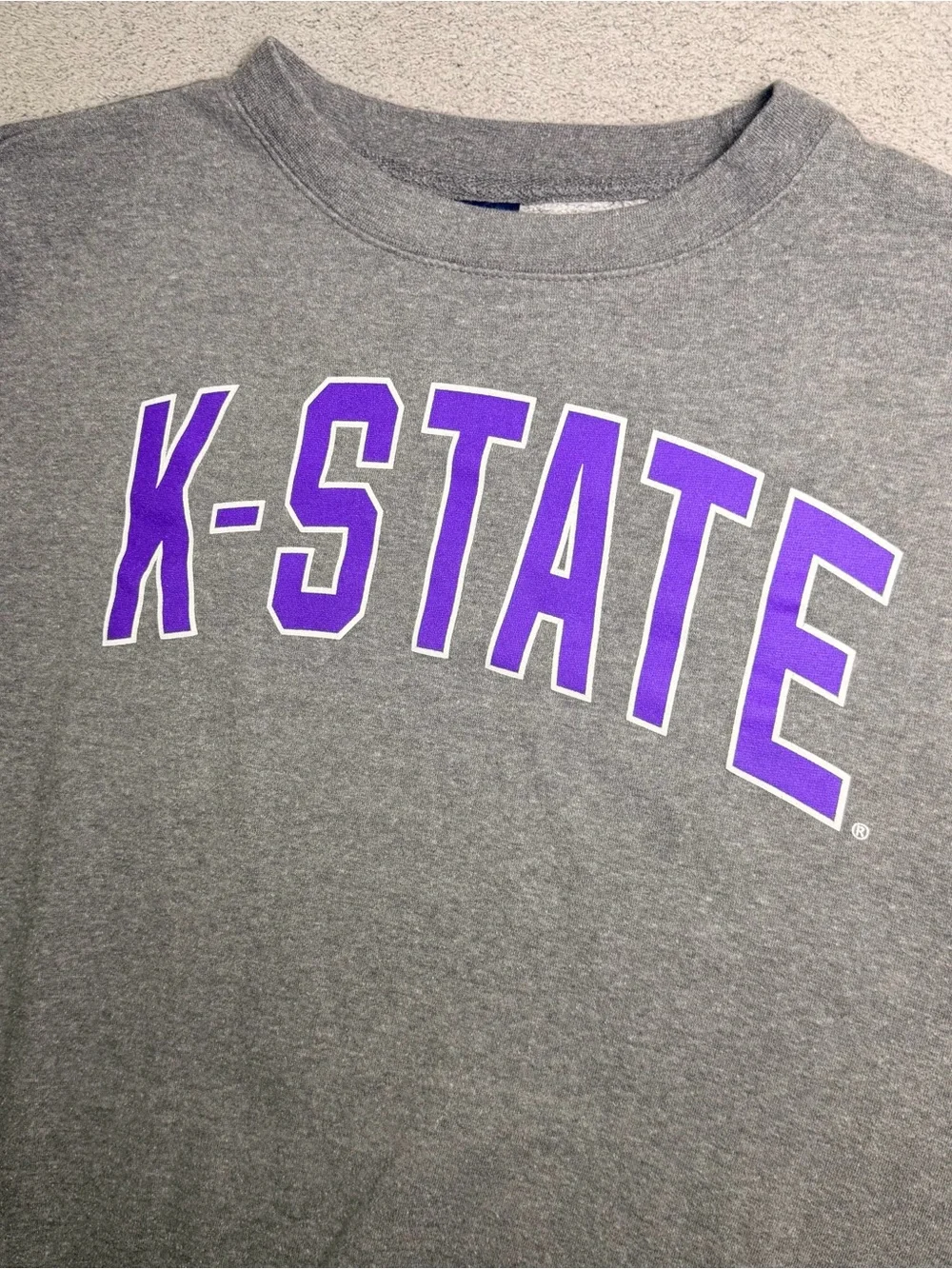 MV Sport Kansas State University Crewneck Sweatshirt Adult M Gray Pullover